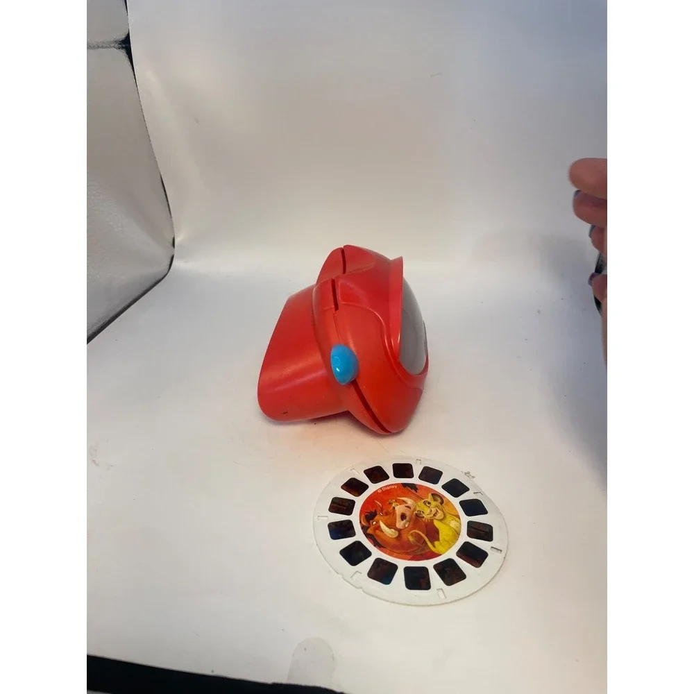 1998 Mattel View-Master 3d Virtual Viewer Red w/ Blue Lever #35589 (LL4)